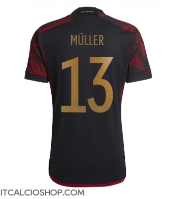 Germania Thomas Muller #13 Seconda Maglia Mondiali 2022 Manica Corta